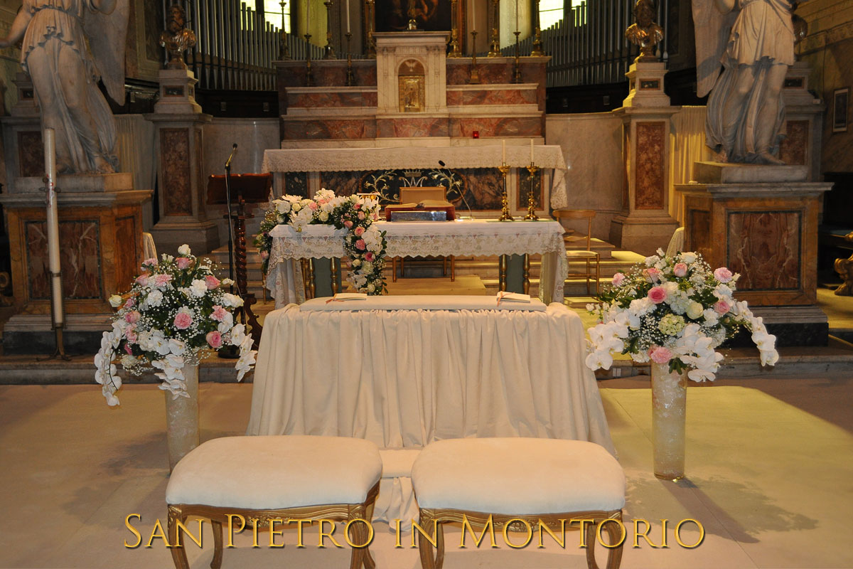 floral arrangement in the church of San Pietro in Montorio